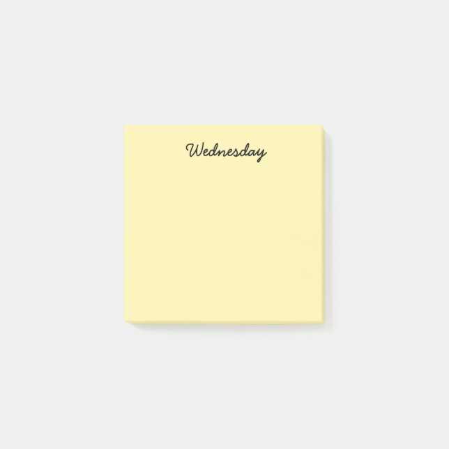 Gelber Mittwoch Post-it Klebezettel (Vorderseite)