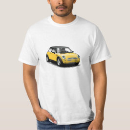 Gelber moderner Miniauto-T - Shirt