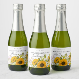 Gelber moderner Sonnenblumenstrauß Hochzeit