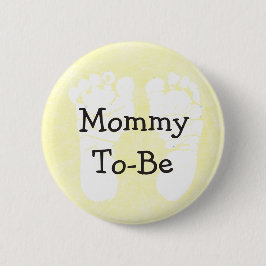 Gelber Mommy-to-Be-Baby-Duschknopf Button