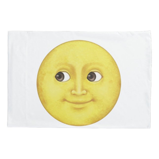 Gelber Mond - Emoji Kissenbezug