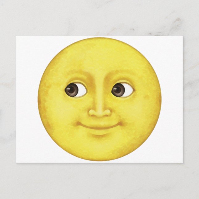Gelber Mond - Emoji Postkarte (Vorderseite)