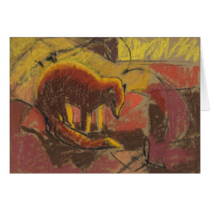 Gelber Mungo - Kunst-Karte