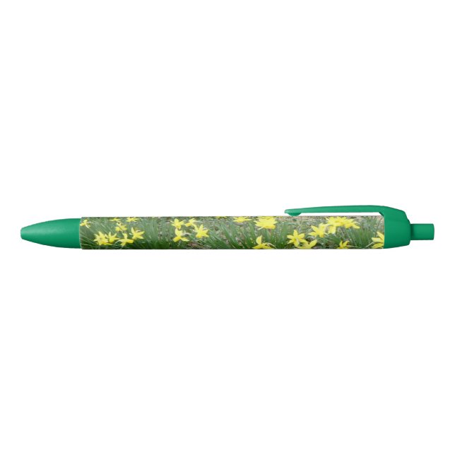 Gelber Nadel-Blume Pen Kugelschreiber (Oberseite)