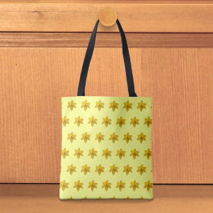 Gelber Narzissen-Tasche mit nahtlosem Muster