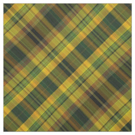 Gelber, orange und grüner Karo Tartan Stoff