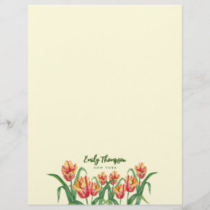Gelber Papagei Tulip Briefbogen