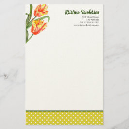 Gelber Papagei Tulip Briefpapier