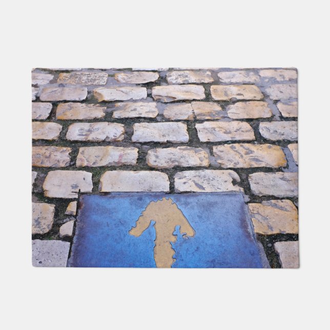 Gelber Pfeil Fußmatte (Vorderseite)