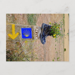 Gelber Pfeil Postkarte