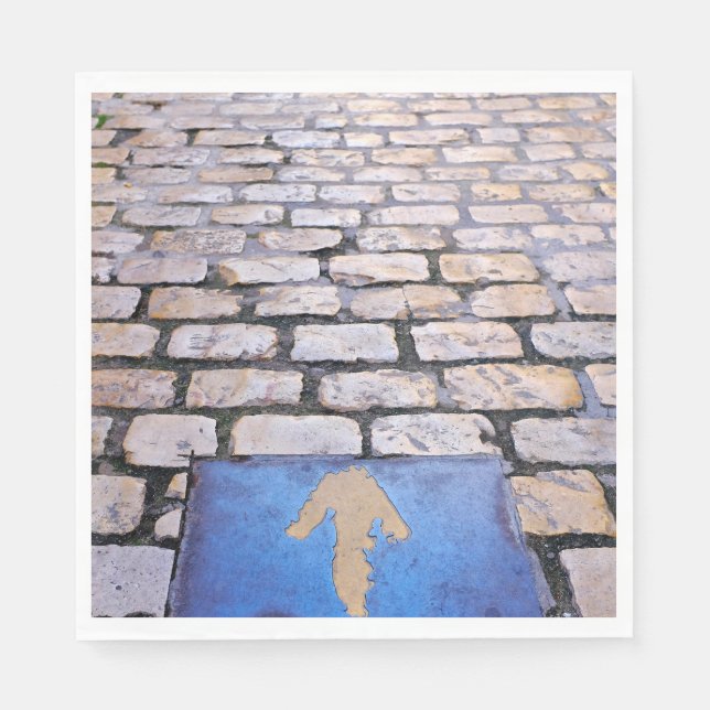 Gelber Pfeil Serviette (Vorderseite)