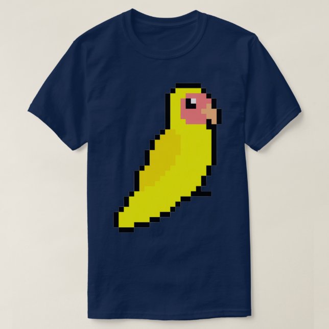 Gelber Pfirsich gegenüber Lovebird T-Shirt (Design vorne)