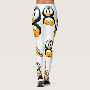 gelber Pinguin weiße Leggings Teenager