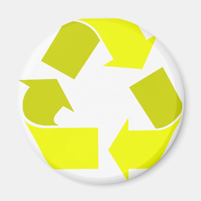 gelber recycle magnet (Vorne)