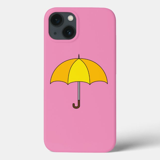 Gelber Regenschirm Case-Mate iPhone Hülle (Rückseite)