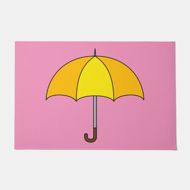 Gelber Regenschirm Fußmatte (Vorderseite)