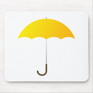 Gelber Regenschirm Mousepad