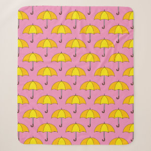 Gelber Regenschirm Sherpadecke