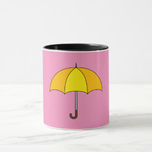 Gelber Regenschirm Tasse