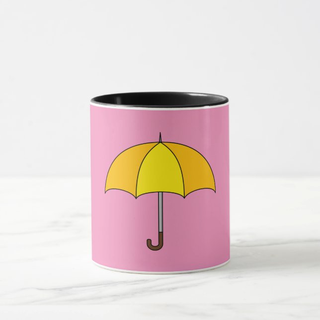 Gelber Regenschirm Tasse (Zentrum)
