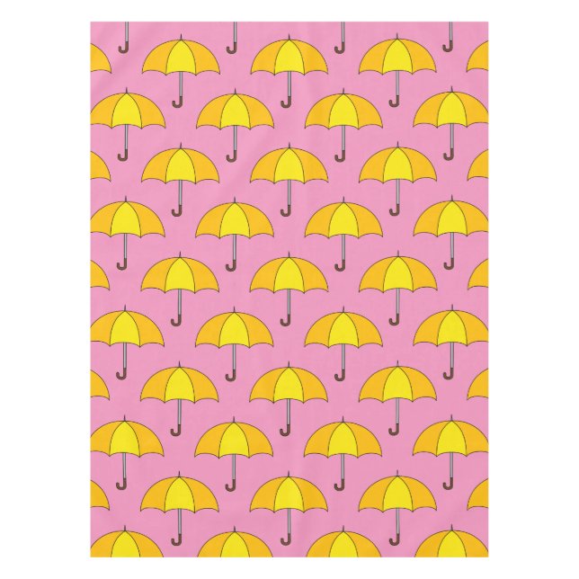 Gelber Regenschirm Tischdecke (Vorderseite)