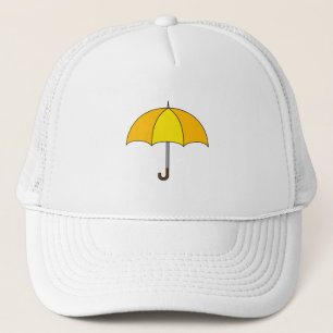 Gelber Regenschirm Truckerkappe