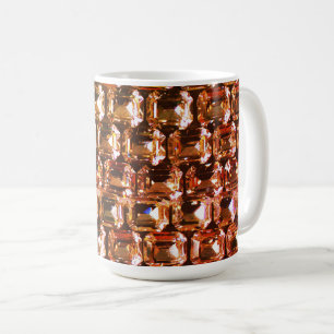 Gelber Rheinkiesel, gelbe Diamanten, Edelstein Kaffeetasse