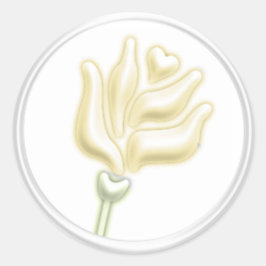 Gelber Rose Umschlag Aufkleber