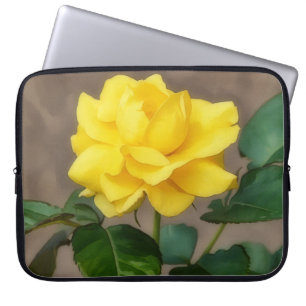 Gelber Rosenblüten-Laptop-Hülle Laptopschutzhülle
