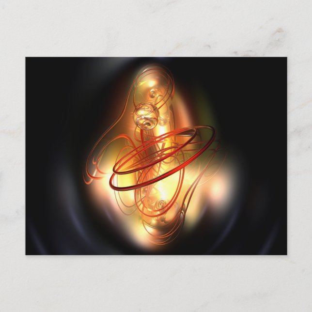 Gelber Roter Schimmer Postkarte (Vorderseite)