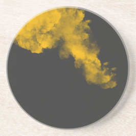 Gelber Sandstein-Untersetzer mit einzigartiger Tex Getränkeuntersetzer