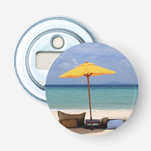 Gelber Schirm Flaschenöffner (Vorderseite)