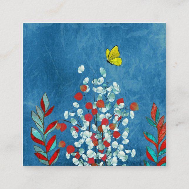 Gelber Schmetterling Begleitkarte (Rückseite)