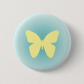 Gelber Schmetterling Button