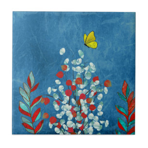 Gelber Schmetterling Fliese