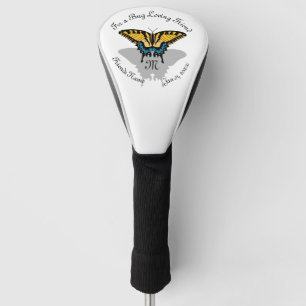 Gelber Schmetterling Golf Headcover