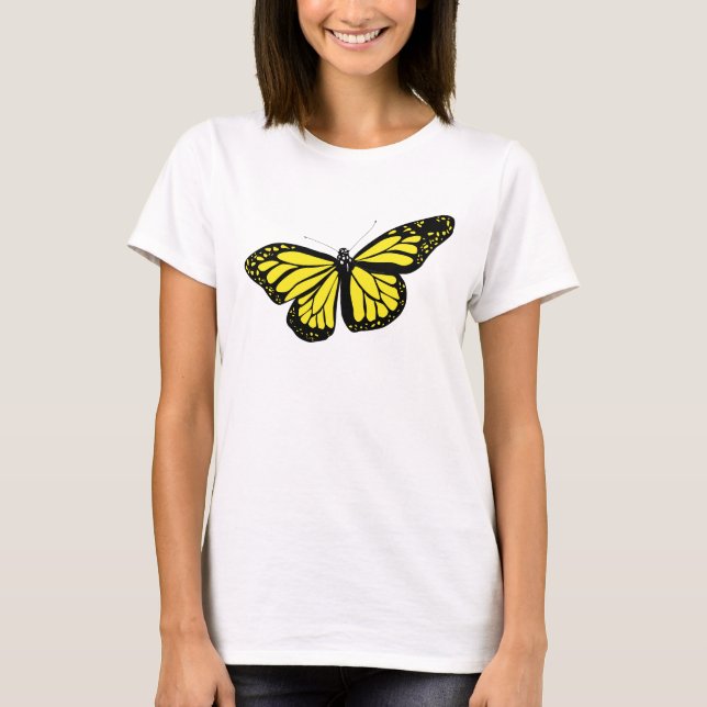 Gelber Schmetterling-T - Shirt (Vorderseite)