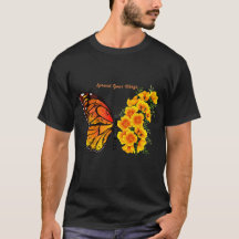 Gelber Schmetterling-T - Shirt