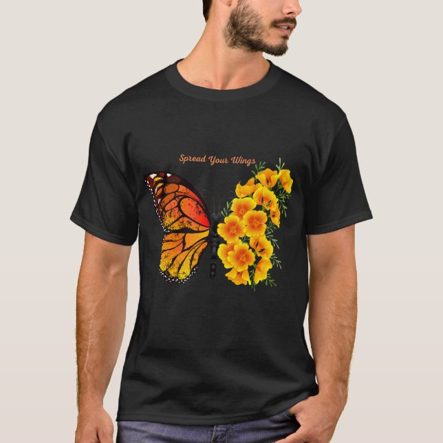Gelber Schmetterling-T - Shirt (Vorderseite)