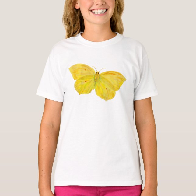 Gelber Schmetterling T - Shirt (Vorderseite)