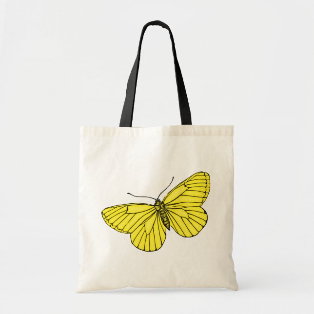 Gelber Schmetterling Tragetasche (Vorne)