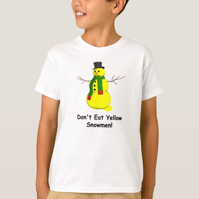 Gelber Schneemann T-Shirt (Vorderseite)