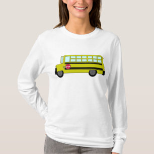 Gelber Schulbus mit Stoppschild T-Shirt