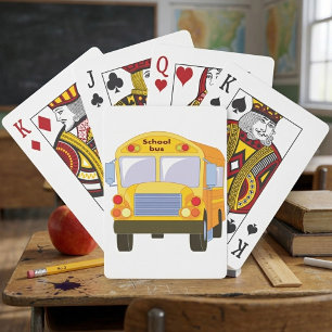 Gelber Schulbus Spielkarten