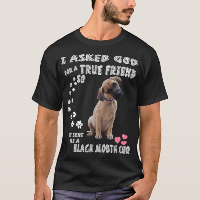 Gelber Schwarzmund-Hund Südschwarzer Mundschleier T-Shirt (Vorderseite)