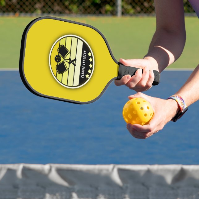 Gelber Senf Personalisiert Pickleball Schläger (InSitu)