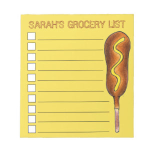 Gelber Senfkornhund Personalisiert zu führen Notizblock