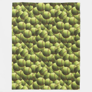 Gelber Softball-multi Diamant Fleecedecke