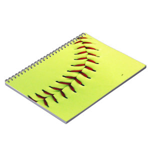Gelber Softballball Notizblock