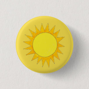 Gelber Sommer Sonnenstrahlen Sonnentag Sonne Button